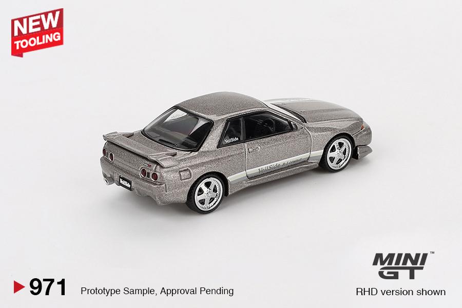 NISSAN GT-R (R32) VEILSIDE COMBAT C-I 2011 - grey met. -1:64 Mini GT
