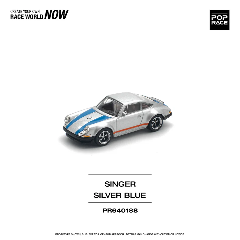 POPRACE - Porsche Singer Silver/Blue