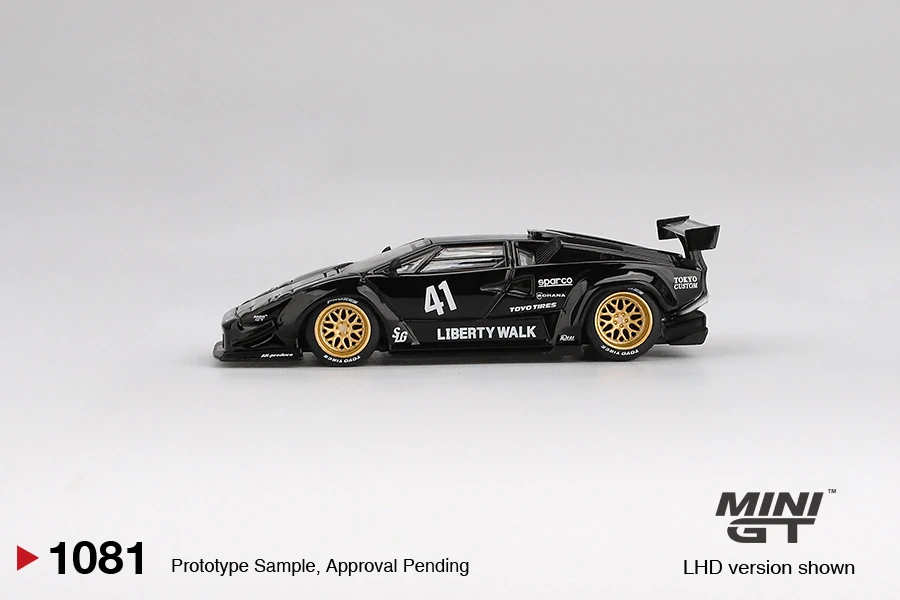 Lamborghini Countach LB-WORKS Black - MiniGT