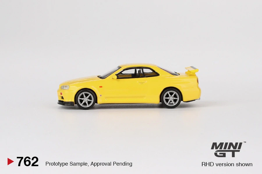 Nissan Skyline GT-R (R34) V-Spec Lightning Yellow - MiniGT