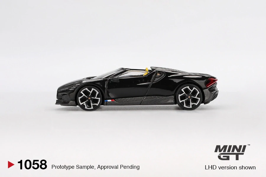 Bugatti W16 Mistral Black - -MiniGT