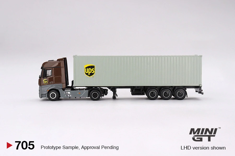Mercedes-Benz Actros w/ 40 Ft Container " UPS Europe" - MiniGT