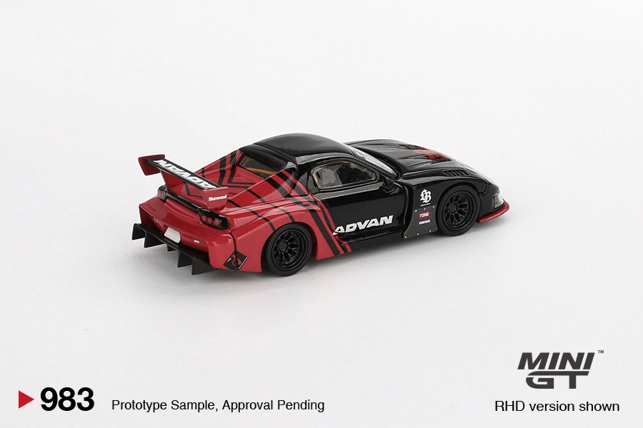 Mazda RX-7 LB-Super Silhouette Advan - černá - 1:64 - Mini GT