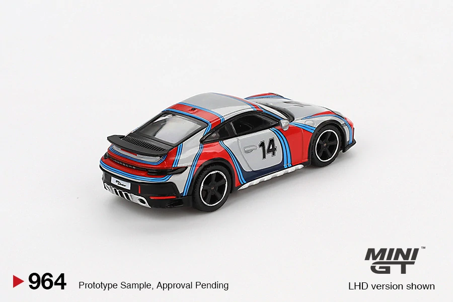 Porsche 911 Dakar "Rally 1978" - stříbrná - 1:64 - Mini GT