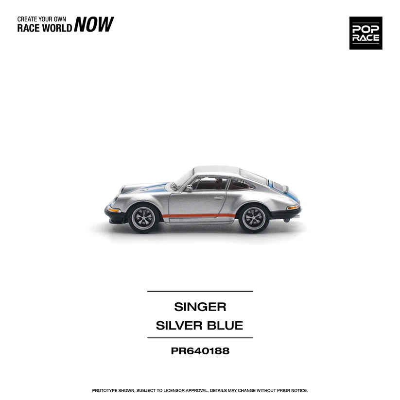 POPRACE - Porsche Singer Silver/Blue