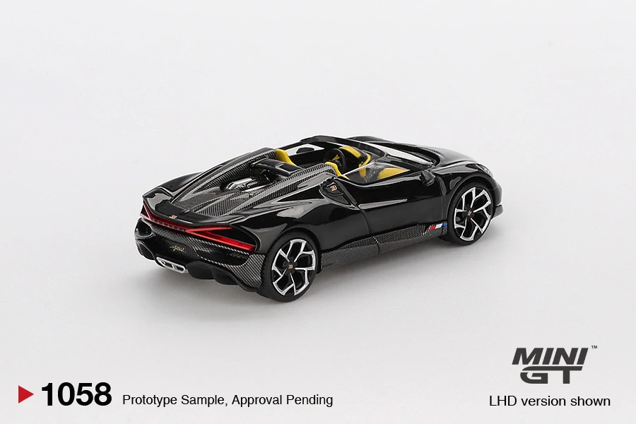 Bugatti W16 Mistral Black - -MiniGT