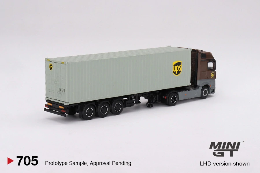 Mercedes-Benz Actros w/ 40 Ft Container " UPS Europe" - MiniGT