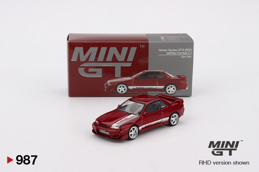 Nissan Skyline GT-R (R32) VeilSide Combat C-I - červená - 1:64 - Mini GT