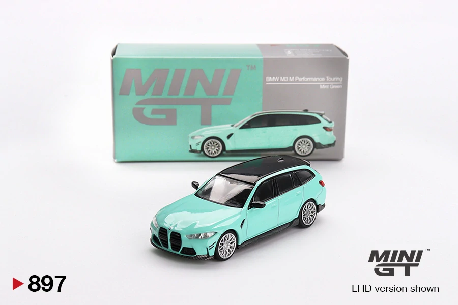 BMW M3 TOURING (G81) M Performance sv. zelená 2022 -1:64 - Mini GT