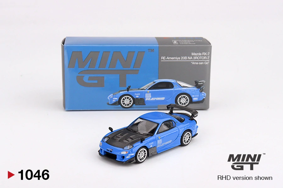 MAZDA RX7 (FD3S) RE-AMEMIYA 20B NA 3ROTOR-7 AMA-SAN GO 2025. - 1:64 - Mini GT
