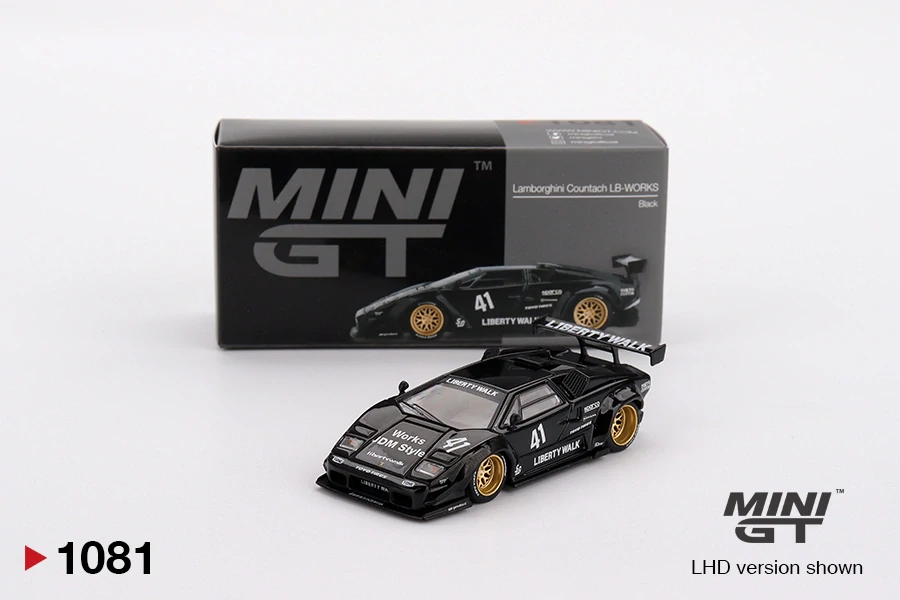 Lamborghini Countach LB-WORKS Black - MiniGT