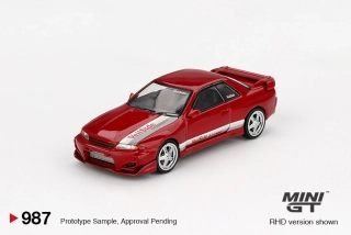 Nissan Skyline GT-R (R32) VeilSide Combat C-I - červená - 1:64 - Mini GT