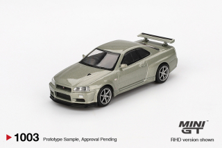 NISSAN SKYLINE GT-R (R34) V- SPEC II NÜR MILLENIUM JADE 2002 - 1:64 -Mini GT