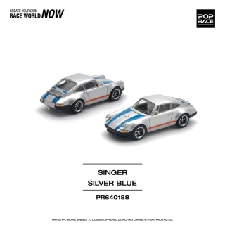POPRACE - Porsche Singer Silver/Blue