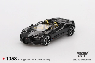 Bugatti W16 Mistral Black - -MiniGT