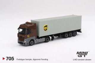Mercedes-Benz Actros w/ 40 Ft Container " UPS Europe" - MiniGT