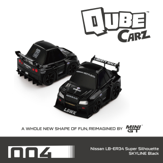 Nissan LB-ER34 Super Silhouette SKYLINE Black - MINI GT - Qube Carz